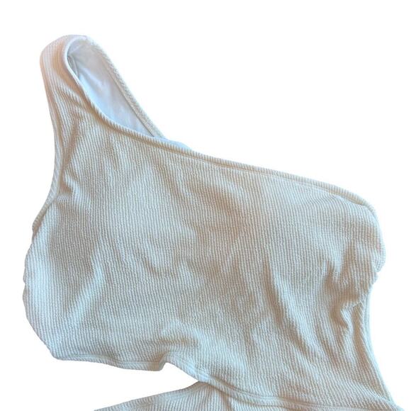 New MICHAEL KORS One Shoulder One-Piece Side Cutout Swimsuit Women's Sz 14 - Picture 3 of 10